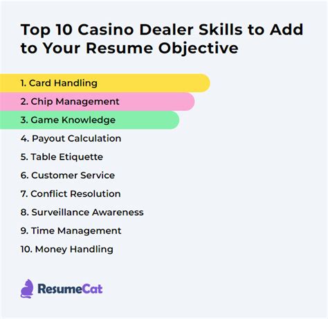 dealer in casino objective - dealer objective for resume.